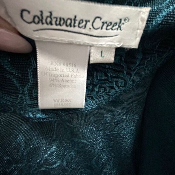 Coldwater Creek Teal Textured Fabric - Picture 6 of 8